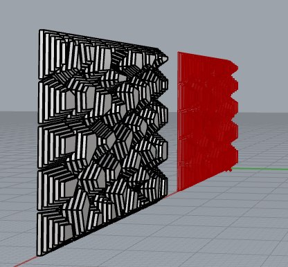 Vertically extruded discrete tiers