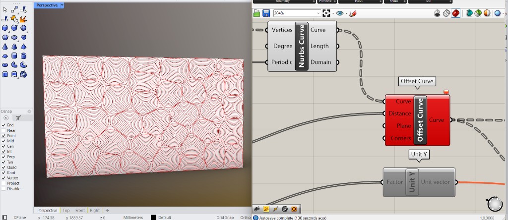 Offsetting Curves for Ridges Contour