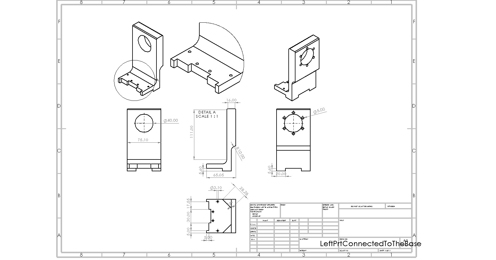 Left base support