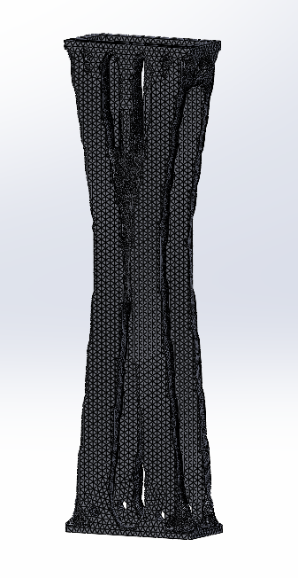 Topology-optimized arm link mesh