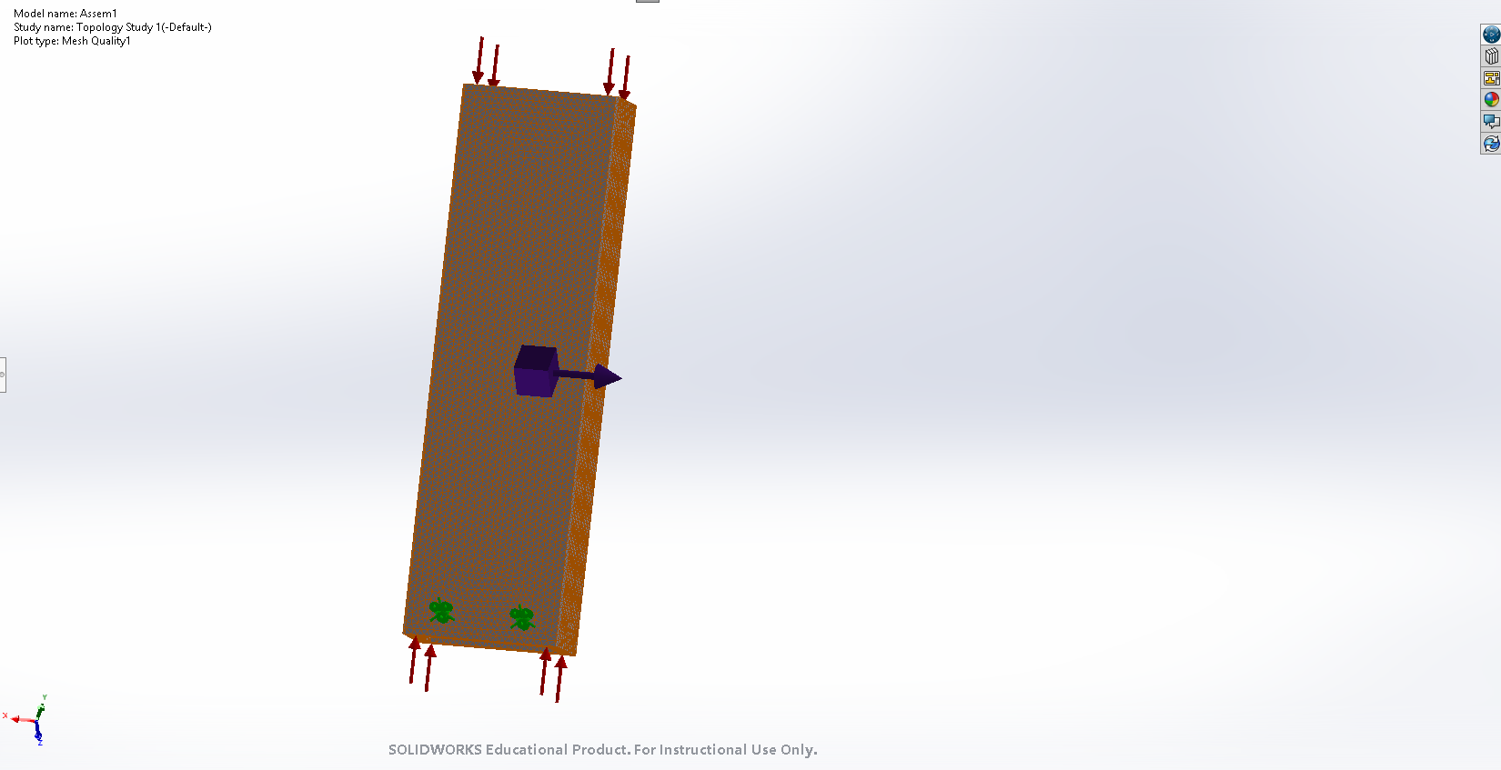 Topology study load and fixture setup
